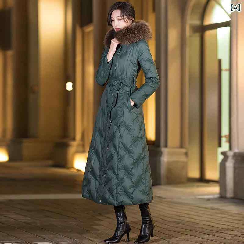 ダウンジャケット ロング シンプル カジュアル 普段着 大人 きれいめ 上品 エレガント マルチシーン レディース ファッション 大きめサイズ 冬