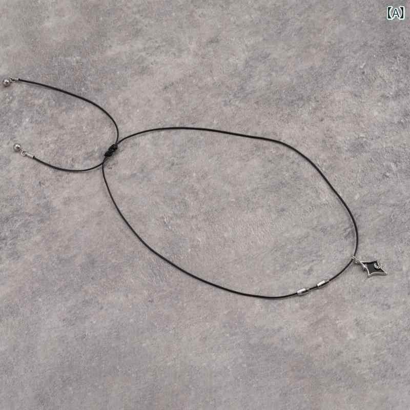 ネックレス ゴシック レディース アクセサリー 装飾品 セット ブラック スター バー スト ペンダント 鎖骨 チェーン ダーク