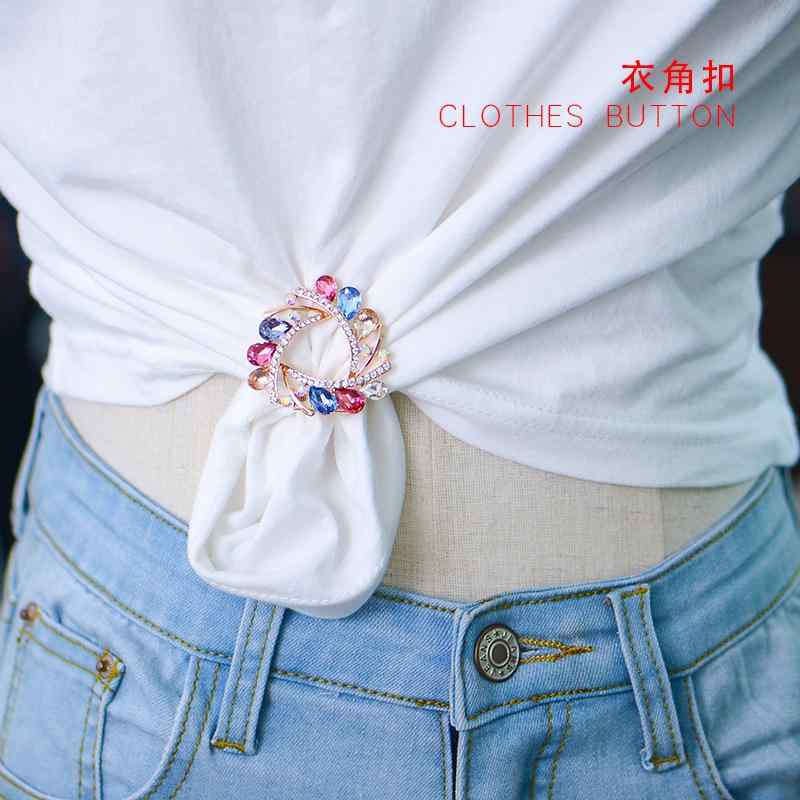 ブローチ スカーフ バックル コーナー 結び クリップ 衣装 装飾 ピン ウエスト 引き締め 加工品 レディ..