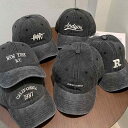 キャップ 帽子 メンズ レディース レトロ 野球帽 刺繍 つば広 古着風