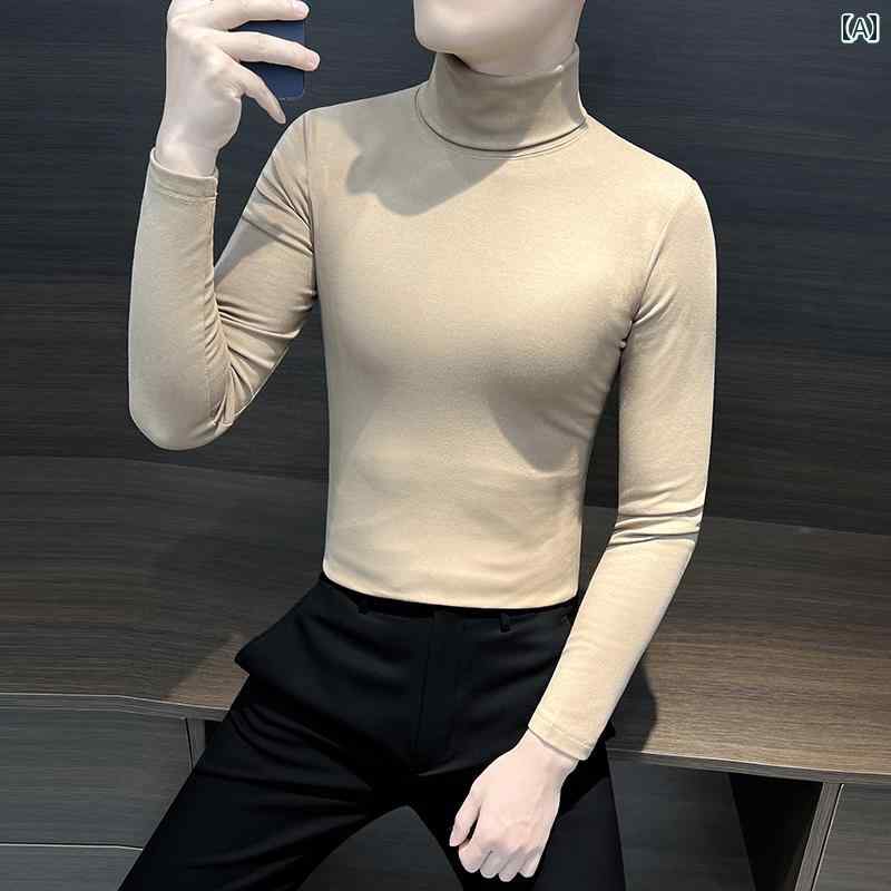 タートルネック フリース シンプル カジュアル おしゃれ スタイリッシュ ラフ 普段着 メンズ ファッション 大きめサイズ 秋冬