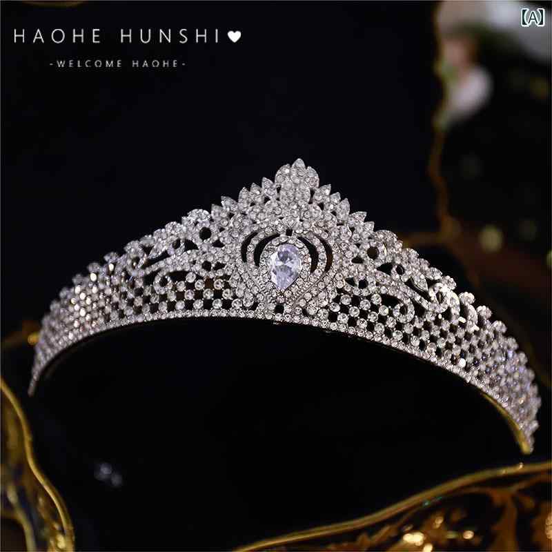 アメリカ 合金 レディース 結婚式 シンプル レトロ 宮殿 精巧 花嫁 パーティー ウェディング ティアラ ..