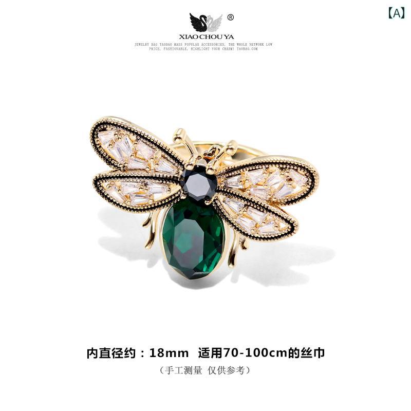 レディース アクセサリー スカーフ リング おしゃれ ハイエンド 蜂 兼用 ボタン T シャツ コーナー 結び目 バックル スクエア 衣類 アーティファクト