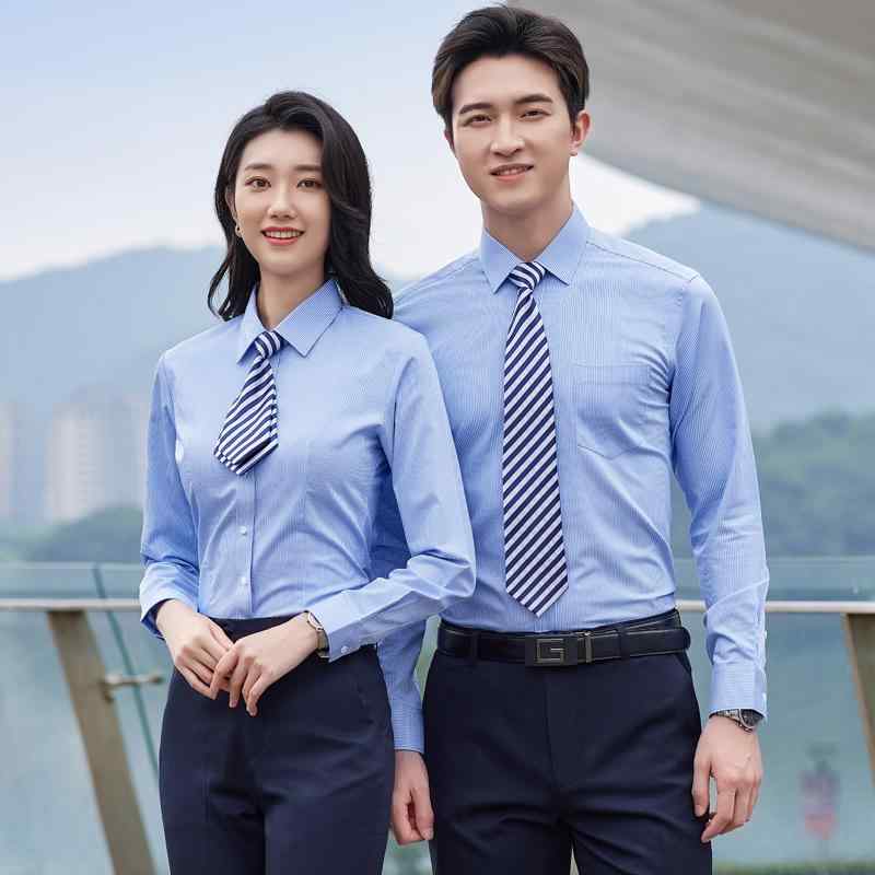 レディース ブルー ストライプ シャツ メンズ ファッション 夏 フォーマル 豪華感 大きめサイズ 春秋 スリムフィット 長袖 半袖 パンツ スカート シンプル シングルブレスト