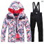 スノーボードウェア ジャケット レディース オーバーオール パンツ セットアップ スキー フード ジッパ..