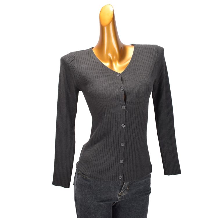 ジャケット トップス レディース ファッション 秋 フランス シングルブレスト Vネック ニット カーディガン 優しい 長袖 ショート ソリッドカラー