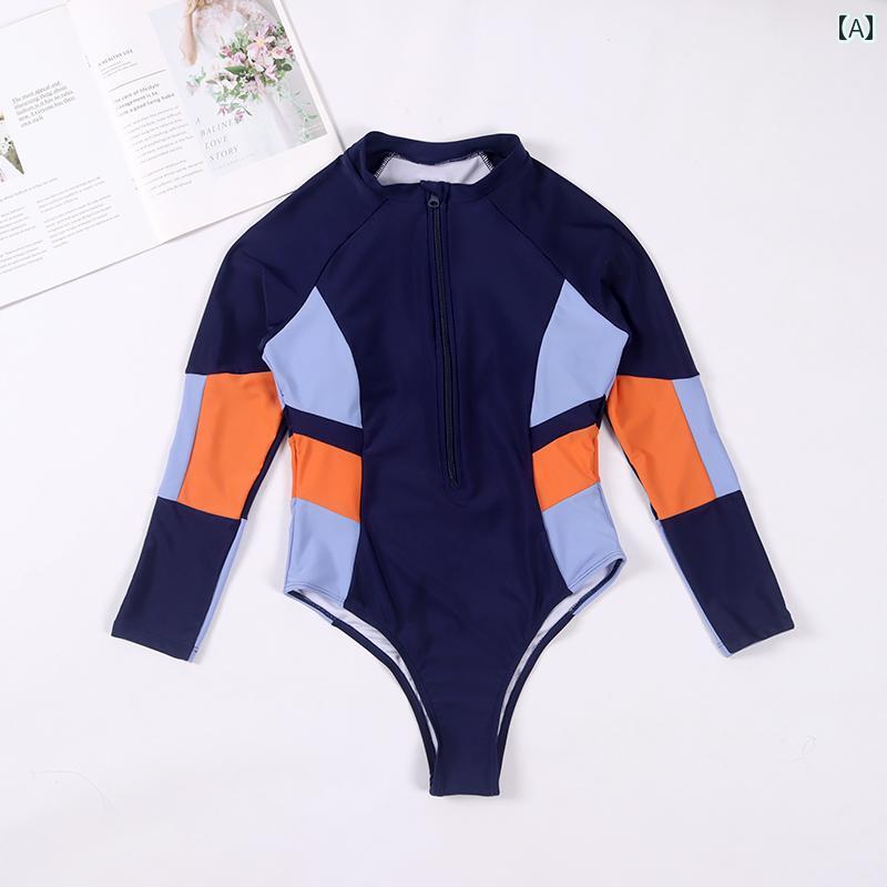 セキュアデポの子供 キッズ 女の子 水着 ラッシュガード スイムウェア 長袖 日焼け防止 ビーチ プール｜アングル2