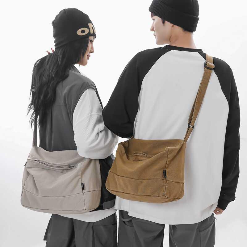 バッグ ウォッシュド キャンバス 女性用 ドレープ クロス ボディバッグ アート クラス 男性用 カジュア..