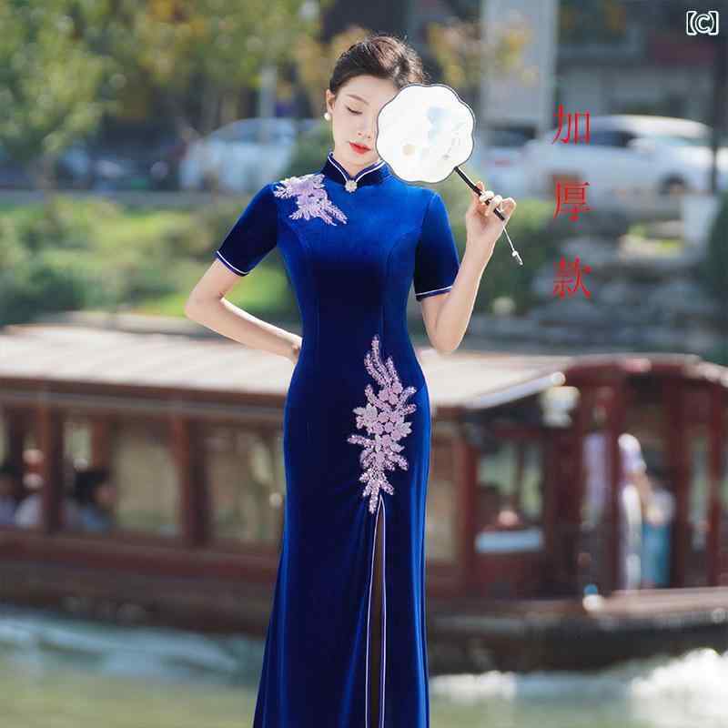 ドレス　レディース　チャイナドレス 毎日 チャイナ ドレス ツーピース セット レトロ 中華 チャイナ風 漢服 唐装 スカート レディース 夏