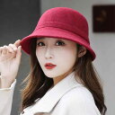 秋冬 レディース 帽子 無地 ウール 韓国 ファッション エレガント レディース