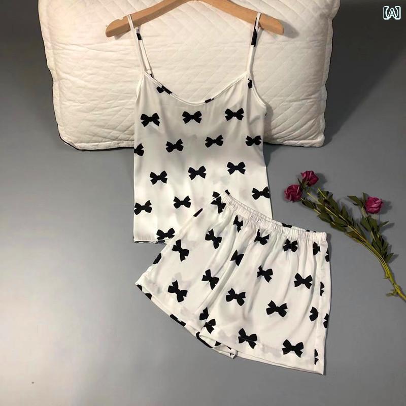 レディース パジャマ ナイトウェア ルームウェア かわいい セクシー 夏 キャミソール ショーツ セットアップ エレガント ホームウェア リラックスウェア