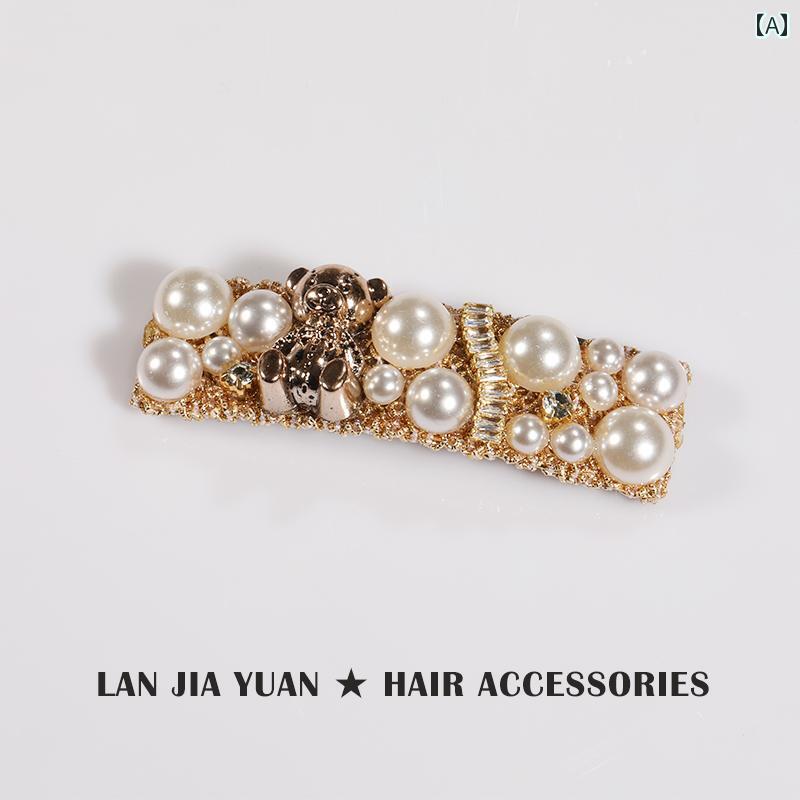 レディース ヘアアクセサリー 髪飾り 大人 フェミニン ヘアピン クリップ エッジク...