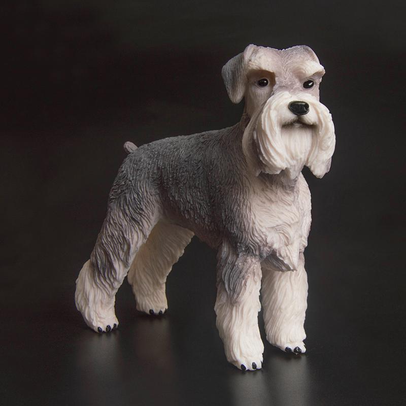 犬 動物 フィギュア おもちゃ 人形 ドール ホビー チック 子供 玩具 リアル 男の子 女の子 シュナウザー プレゼント コレクション インテリア ミニチュア