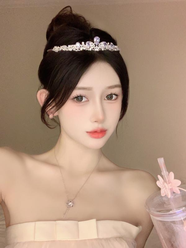 ドレス ティアラ レディース ヘッドドレス ジルコン 誕生日 クラウン ブライダル 帽子 ヘア パフォーマンス ガールズ ギフト 十代 クラウン