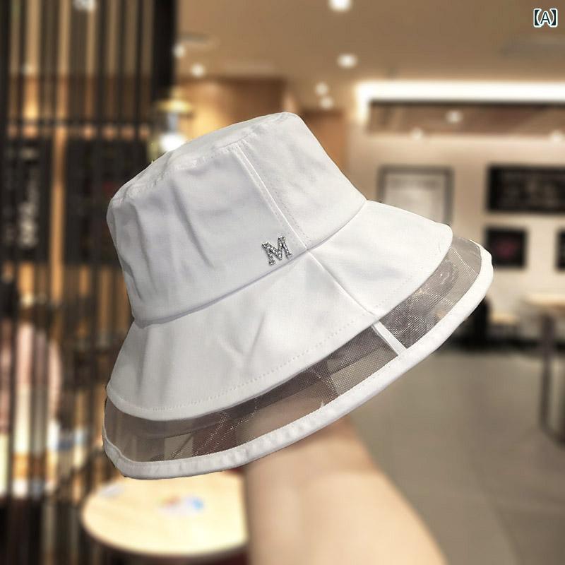 帽子 韓国 メッシュ フィッシャーマンズハット レディース 春夏 Mレーベル 日焼け...