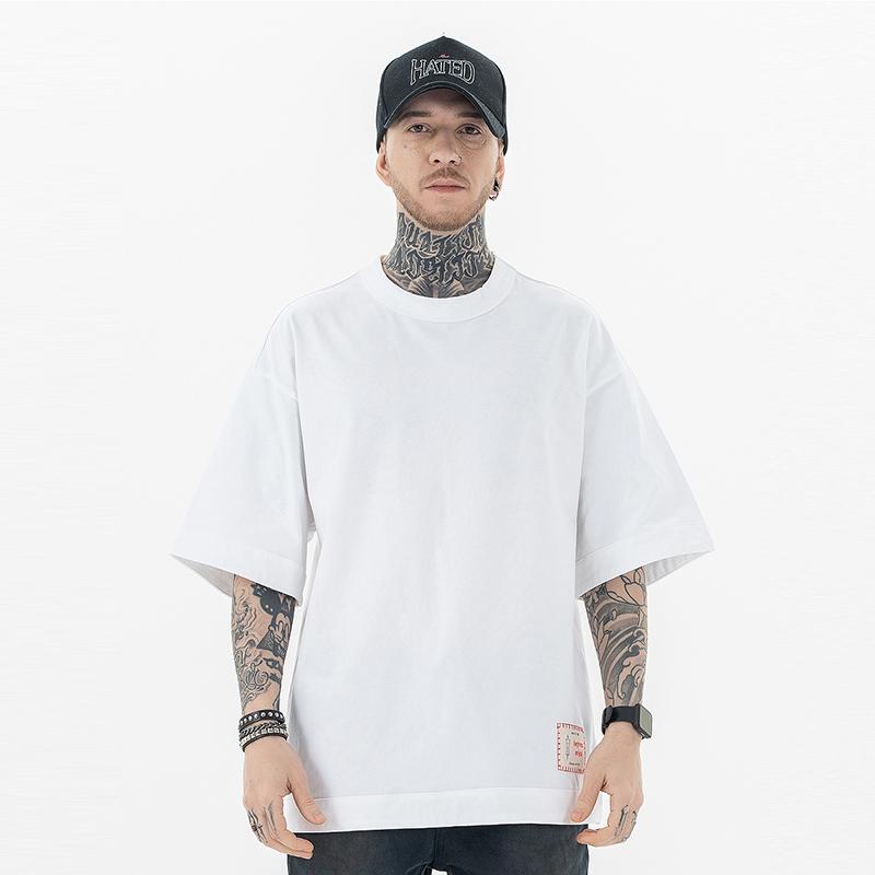 メンズ カジュアル おしゃれ ホワイト 半袖 夏 コットン シンプル カップル ソリッドカラー 五分袖 Tシャツ オーバーサイズ ゆったり オーバーサイズ 無地 シンプル 合わせやい