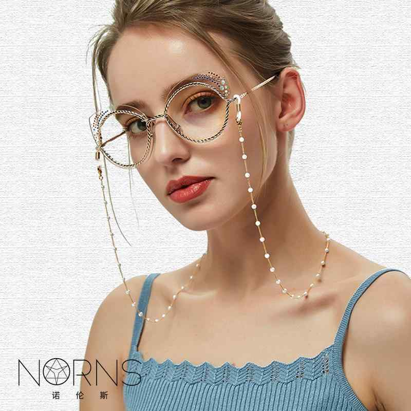 レディース メンズ チェーン ネックレス メガネ ストラップ 多機能 シンプル おしゃれ パール サングラス フェイスマスク 両用 吊り下げ ネック