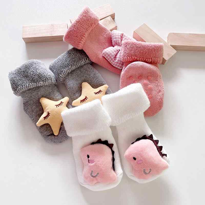 ベビーソックス 靴下 滑りにくい 幼児 冬 柔らかい フワフワ 綿 かわいい キュート...