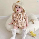 ベビー 赤ちゃん 新生児 夏 花柄 ロンパース 薄手 かわいい おしゃれ 着やい 柔らかい 快適 韓国 外遊び 着替え レジャー 撮影 お祝い 誕生日 プレゼント