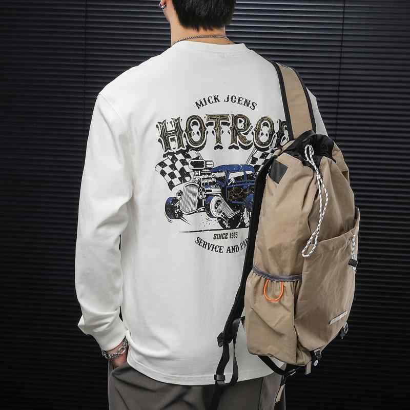 メンズ メンズ ファッション トップス 長袖 カジュアル スウェット トレーナー 春秋 プルオーバー ラウンドネック レジャー コットン ウール
