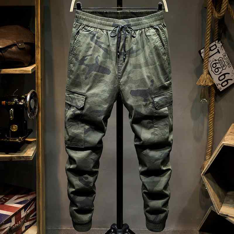 Wear - パンツ メンズ 春夏 迷彩 レギンス ワークパンツ 作業 ズボン アウトドア スリム ミリタリーグリーン アウトドア スポーツ 韓国