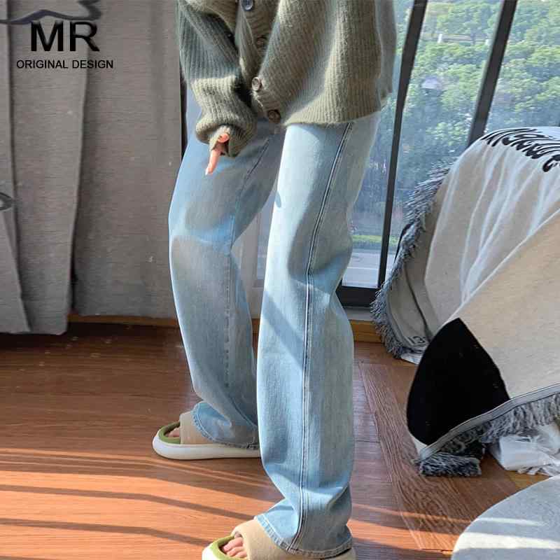 Straight Jeans - パンツ デニムパンツ レディース スタイリッシュ ライト ブルー ナロー ワイド レッグ ジーンズ 女性 春夏 ペア シェイプボディ スリム ストレート レッグ