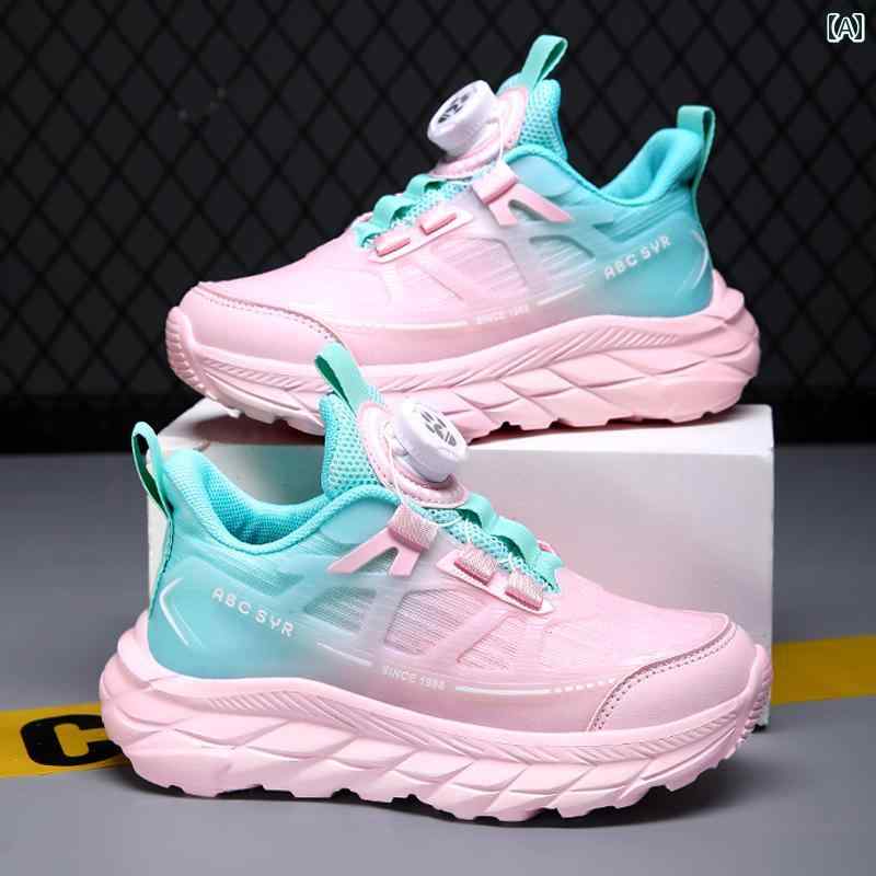 スポーツ シューズ スニーカー 回転式自動バックル カジュアル レジャー 運動靴 ランニング 普段使い ..