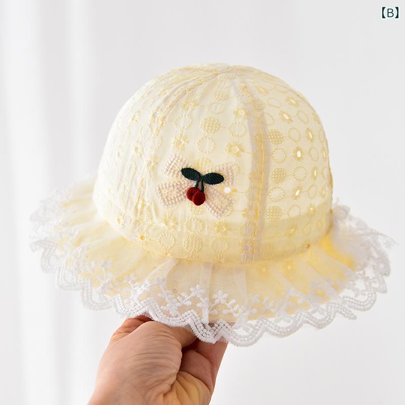 セキュアデポのベビー ファッション 帽子 バケットハット 日よけ ひさし帽 小物 柄 柔らかい さくらんぼ 衣料品 頭 ヘッド 保護 かわいい 幼児 赤ちゃん 装飾 春秋 屋外 外出 レジャー キッズ｜アングル3