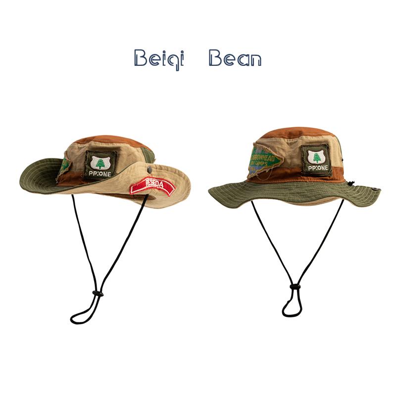 サファリハット キッズ 日除け 登山 キャンプ 釣り 子供用 帽子 春夏 つば広 アウトドア レジャー 帽子 親子 旅行 アウトドア 日焼け防止 バケット ハット