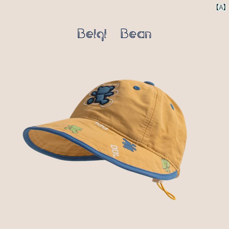 帽子 春夏 おしゃれ ベビー 帽子 春秋 つば広 屋外 日よけ 帽子 幼児 かわいい 旅行 薄型 通気性 日焼..