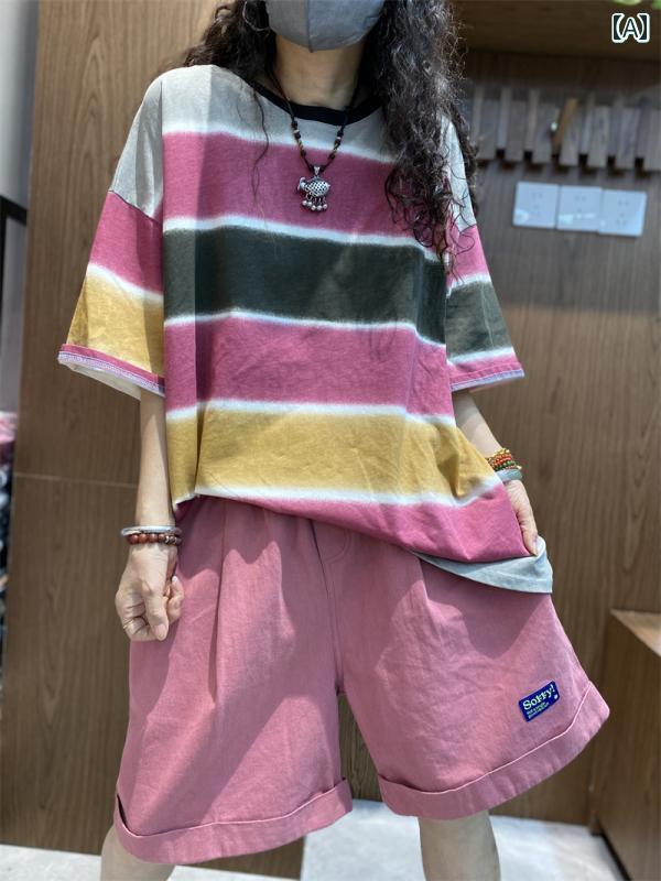 樂天商城 - レディース Tシャツ 半袖 シンプル カジュアル おしゃれ ボーイッシュ メンズライク オーバーサイズ ゆったり レディース エスニック ファッション 韓国 夏