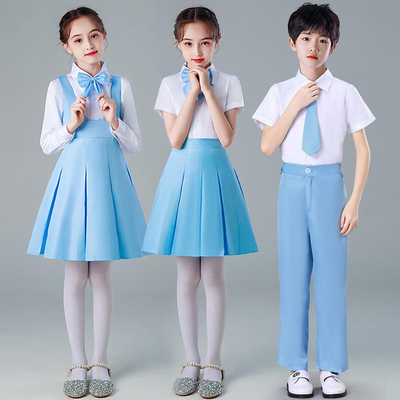 Other - 子供服 キッズ 小学生 イベント ステージ 発表会 パフォーマンス 衣装 セットアップ ブルーコーデ 爽やか おしゃれ