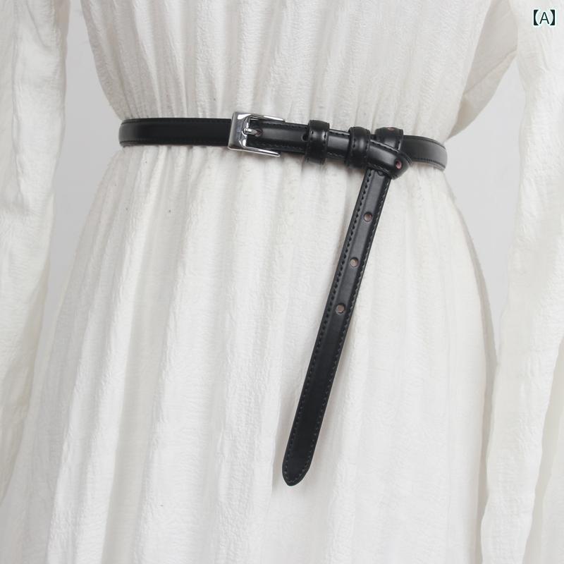 ベルト レディース パンツ カジュアル 細め ファッション シンプル 革 スカート コート ウエスト 黒 ジーンズ シック レザー スタイリッシュ スリム エレガント