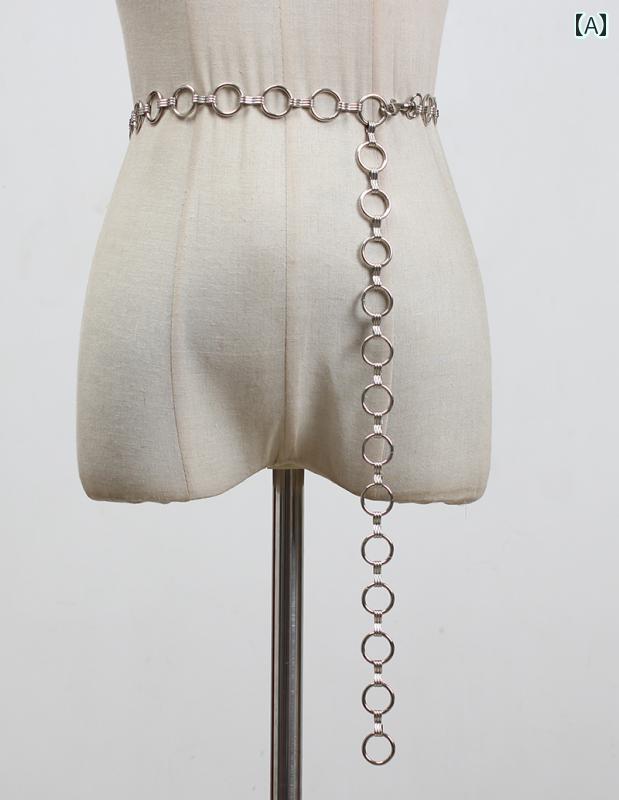 レディース チェーン ベルト 金属 サークル ウエスト 装飾 スカート スーツ ファッション ジーンズ 小さい