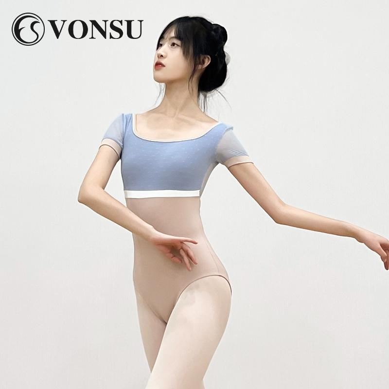 バレエ レオタード スポーツ ボディスーツ 体操服 ウェア レオタード 衣装 練習 ダンス ヨガ フィット..