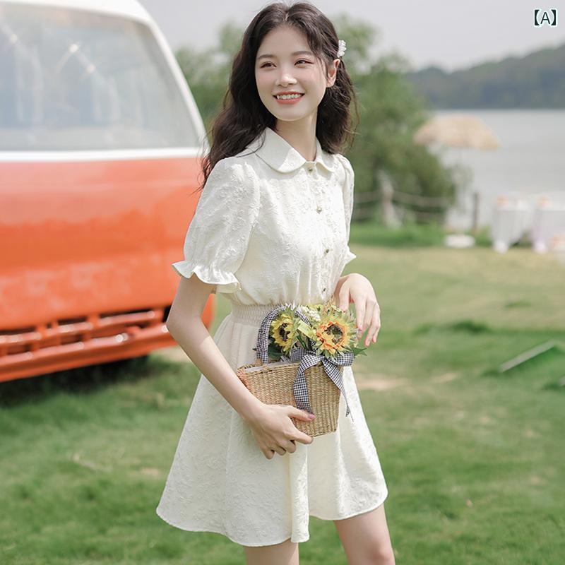 レディース 夏 ワンピース 小さい ドレス 女性 遊び心 活発 フェアリー フランス ハイエンド ミルキー ..