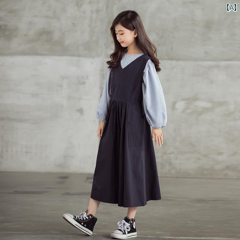 キッズ ファッション ガールズ 春秋 スーツ スカート新 中 大型 子供服 長袖 韓国 秋服 子供 おしゃれ 2点 セット