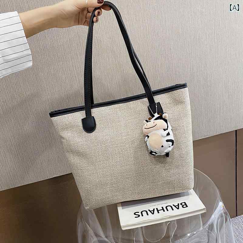 レディース カジュアル バッグ 韓国 シンプル 大容量 キャンバストートバッグ ショルダー 文学 学生 ト..