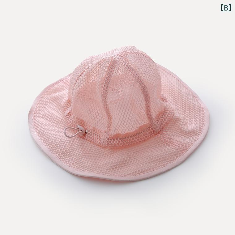子供 帽子 夏 薄手 ベビー バケットハット 男の子 女の子 日焼け防止 バイザー サ...