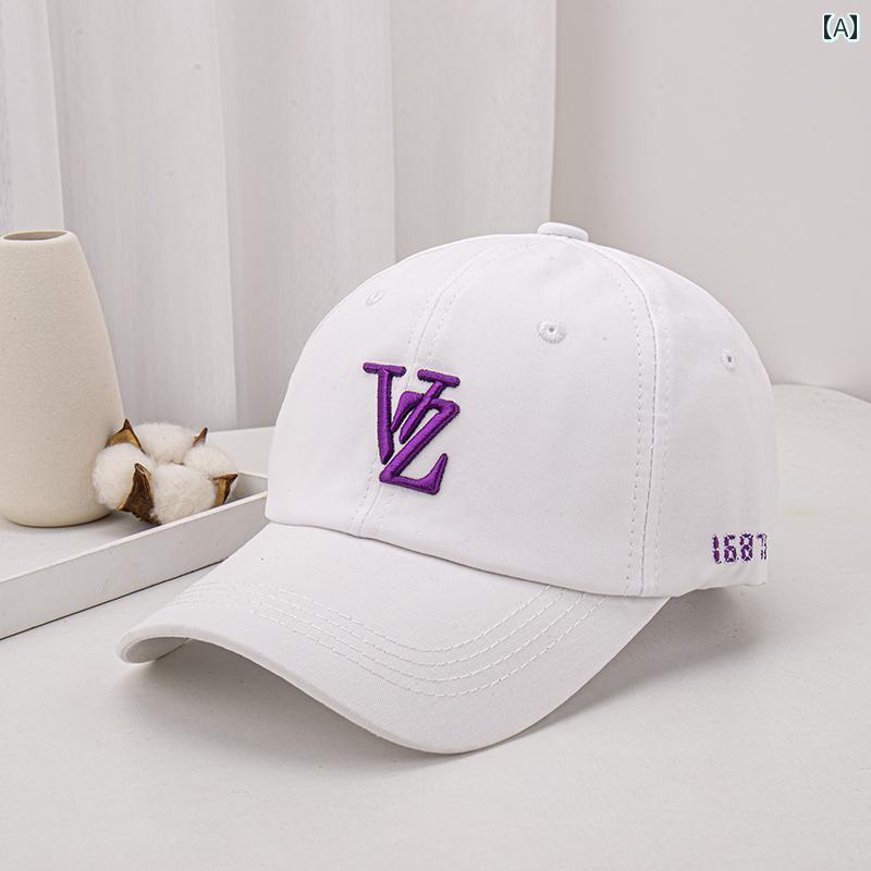 レディース メンズ 夏 カジュアル ベースボール キャップ アウトドア レジャー サマーフェス おしゃれ 女性 白い 帽子 韓国 刺繍 文字 野球帽 多目的 日よけ ひさし 帽 男性 イン