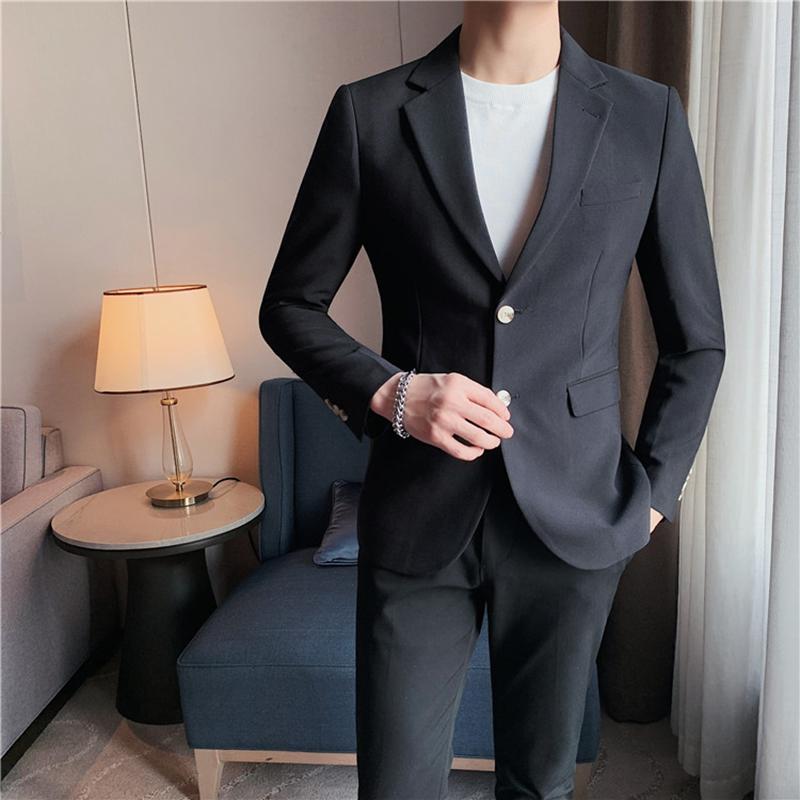 ジャケット ブレザー メンズ おしゃれ スタイリッシュ 春秋 ビジネス カジュアル 大きめサイズ フラット襟 トップス ポリエステル メンズ