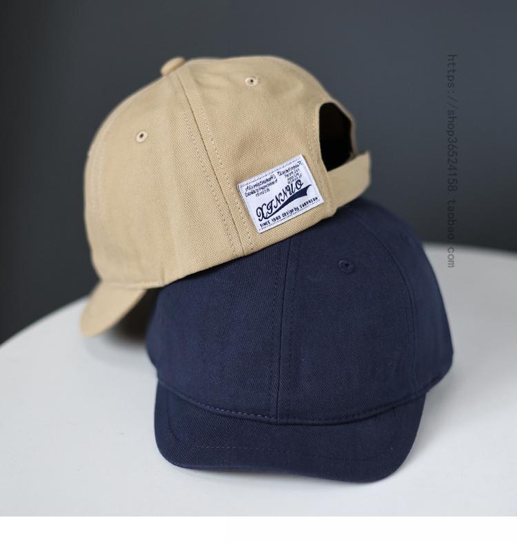 和風 短い つば パッチ ラベル ワークウェア アメリカン ピーク キャップ メンズ レディース ストリー..