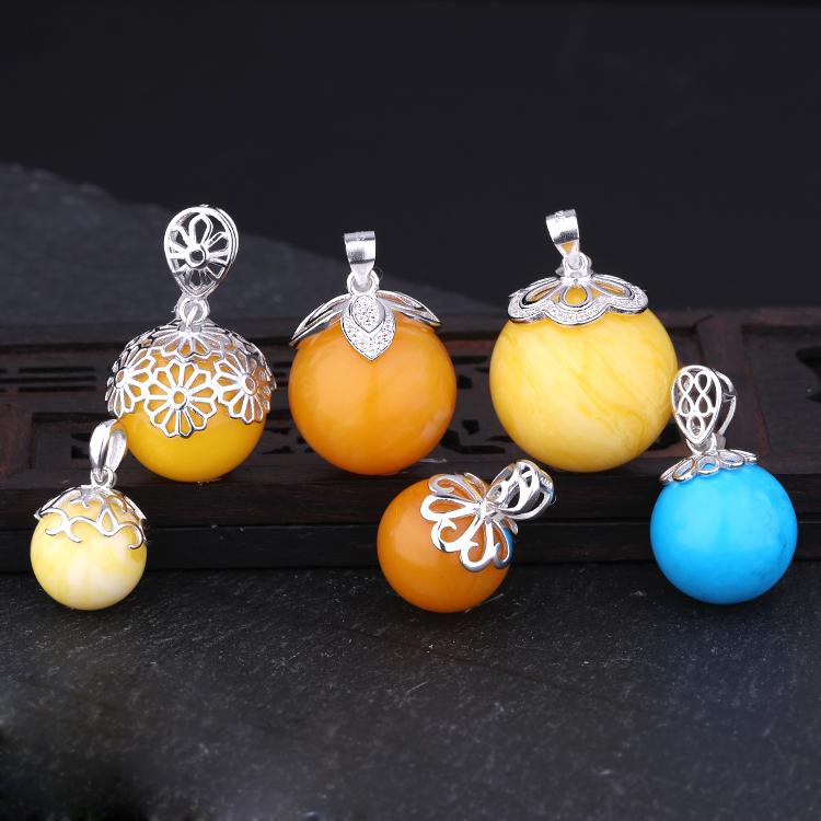 ペンダント トップ 空ホルダー 925 スターリング シルバー ペンダント バックル シルバー クリップ バックル レディース DIY アンバー パールビーズ ペンダント シルバーバックル