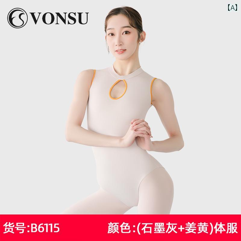 バレエ レオタード スポーツ ボディスーツ 体操服 ウェア レオタード 衣装 練習 ダ...