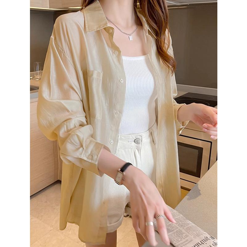 日焼け防止 服 レディース 夏 ひんやり 涼しい 快適 通気性 薄手 シャツ トップス ジャケット レディー..