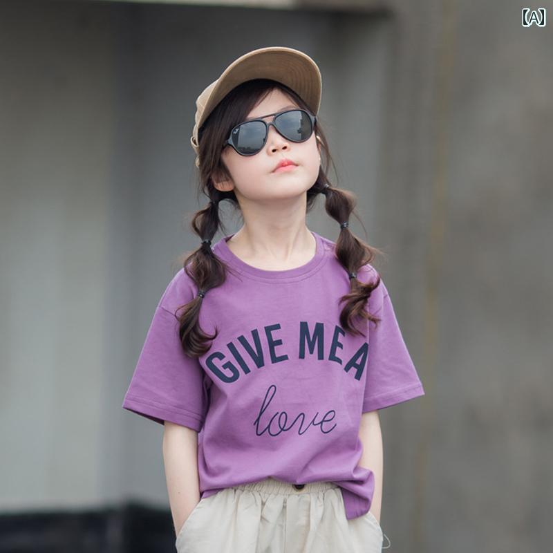 Other - 夏 カジュアル パンツ 女の子 ガールズ 綿 薄手 西洋 中大 子供 お父さん 九分丈