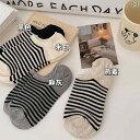 レディース ローカット ソック シンプルス 綿 夏 薄手 靴下 防臭 メッシュ 滑りにくい 吸湿発散性 浅い口 カラフル ストライプ クルーソックス