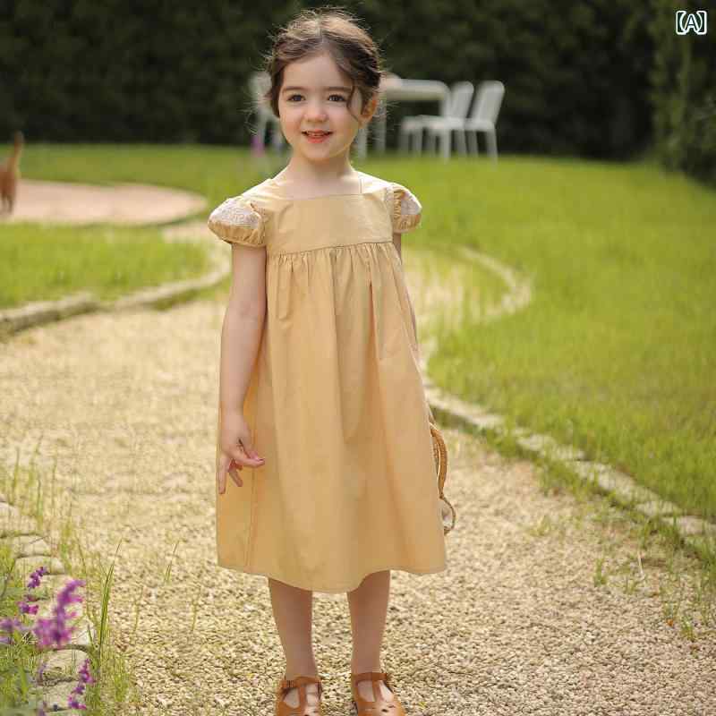 Rakuten - ワンピース シンプル カジュアル かわいい ベビー 赤ちゃん キッズ 乳幼児 子供 ベビー服 キッズファッション 子供服 女の子 韓国 夏