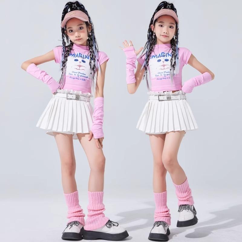 子供 ジャズダンス ストリートファッション 練習服 スタイリッシュ カジュアル クール 子供服 ヒップホップ かっこいい パフォーマンス ステージ 衣装