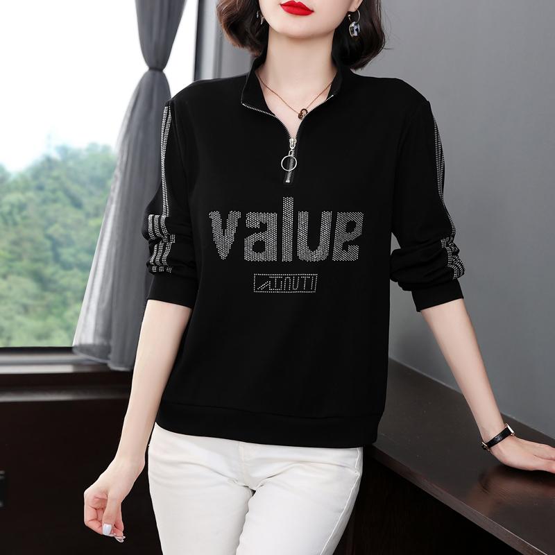 トップス シャツ レディース カジュアル 普段使い マザーズ 秋 女性 スウェットシャツ Tシャツ 女性 秋冬 インナー 層 厚手 ベルベット 底